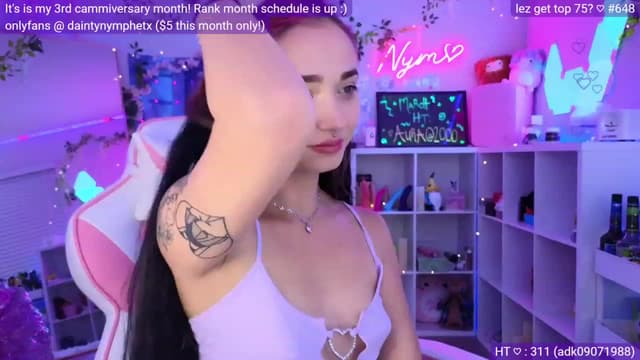 Gallery image thumbnail from Nym_x's myfreecams stream on, 03/08/2023, 05:34 image 6 of 20