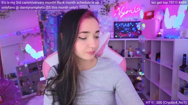 Gallery image thumbnail from Nym_x's myfreecams stream on, 03/12/2023, 03:58 image 4 of 20