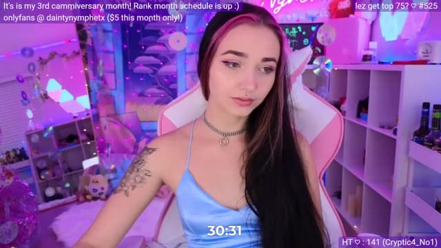 Gallery image thumbnail from Nym_x's myfreecams stream on, 03/17/2023, 04:05 image 10 of 20