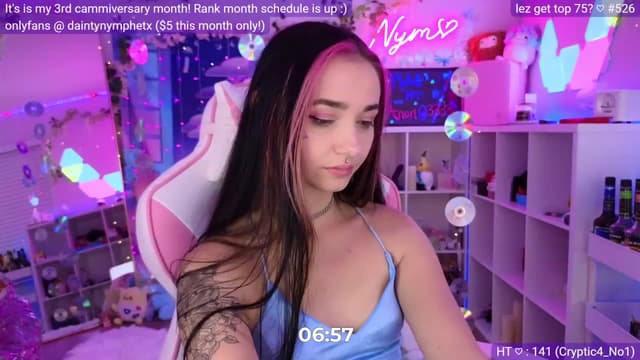 Gallery image thumbnail from Nym_x's myfreecams stream on, 03/17/2023, 04:05 image 18 of 20