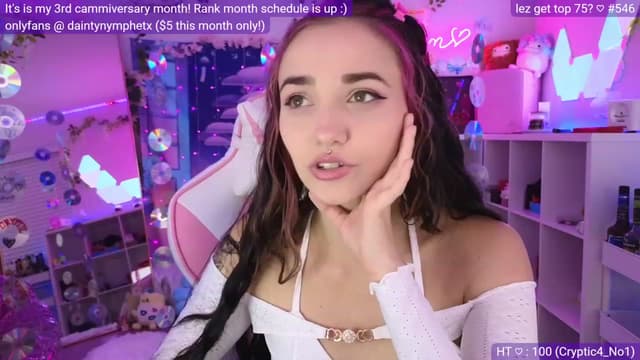 Gallery image thumbnail from Nym_x's myfreecams stream on, 03/18/2023, 04:07 image 5 of 20