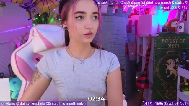 Gallery image thumbnail from Nym_x's myfreecams stream on, 07/08/2023, 02:42 image 16 of 20