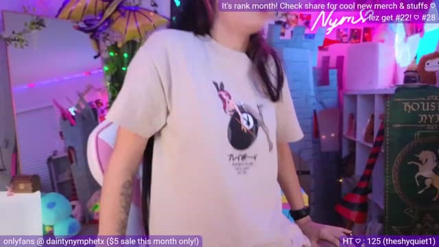 Gallery image thumbnail from Nym_x's myfreecams stream on, 07/12/2023, 02:19 image 1 of 20