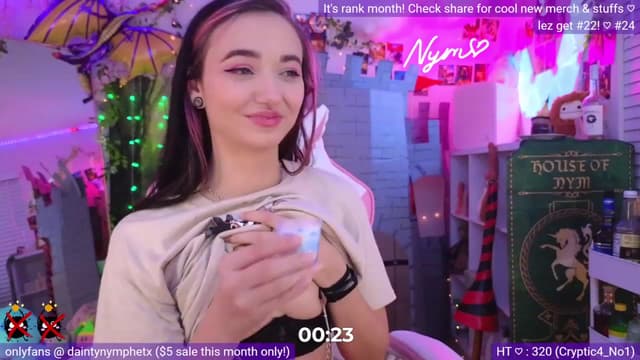 Gallery image thumbnail from Nym_x's myfreecams stream on, 07/12/2023, 03:14 image 15 of 20