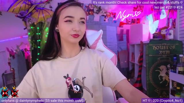 Gallery image thumbnail from Nym_x's myfreecams stream on, 07/12/2023, 03:14 image 16 of 20