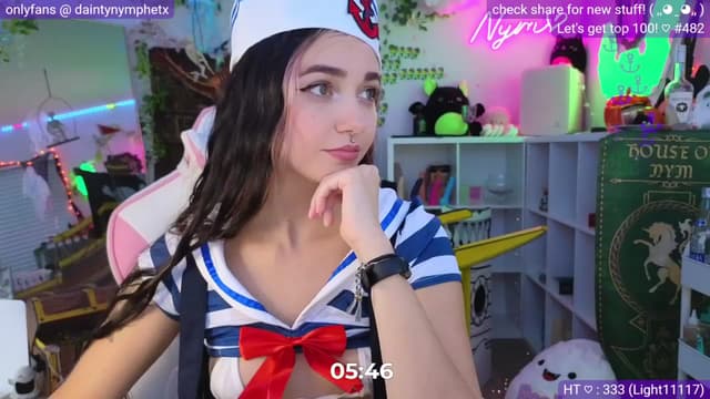 Gallery image thumbnail from Nym_x's myfreecams stream on, 10/06/2023, 03:53 image 4 of 20