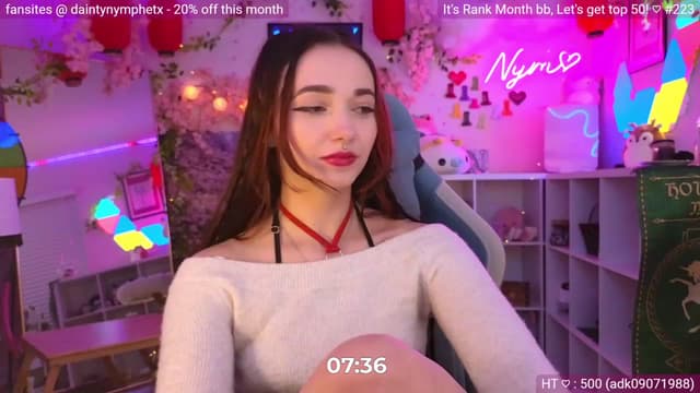 Gallery image thumbnail from Nym_x's myfreecams stream on, 03/06/2024, 06:23 image 9 of 20