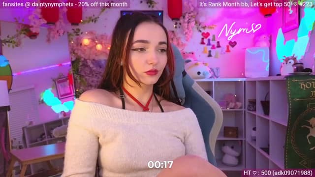 Gallery image thumbnail from Nym_x's myfreecams stream on, 03/06/2024, 06:23 image 10 of 20