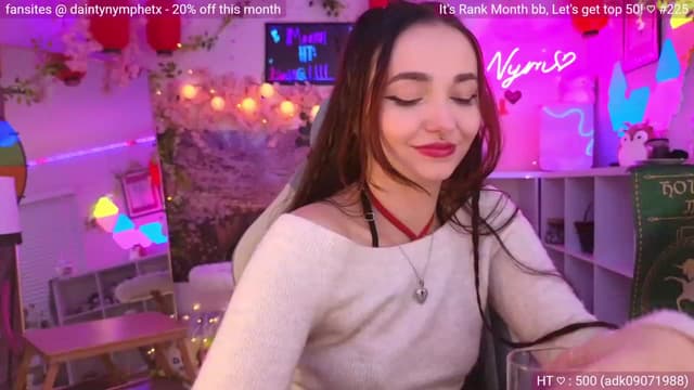 Gallery image thumbnail from Nym_x's myfreecams stream on, 03/06/2024, 06:23 image 13 of 20
