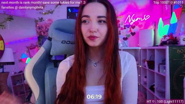 Gallery image thumbnail from Nym_x's myfreecams stream on, 06/06/2024, 03:38 image 10 of 20