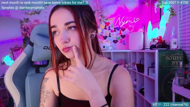 Gallery image thumbnail from Nym_x's myfreecams stream on, 06/20/2024, 03:35 image 14 of 20