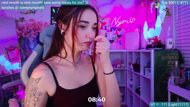 Gallery image thumbnail from Nym_x's myfreecams stream on, 06/20/2024, 03:35 image 4 of 20