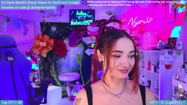Gallery image thumbnail from Nym_x's myfreecams stream on, 07/05/2024, 02:36 image 6 of 20