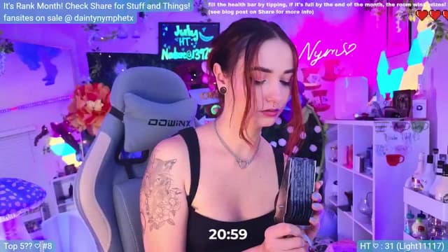 Gallery image thumbnail from Nym_x's myfreecams stream on, 07/05/2024, 03:39 image 11 of 20