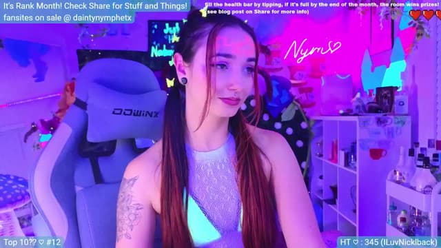Gallery image thumbnail from Nym_x's myfreecams stream on, 07/06/2024, 02:21 image 13 of 20