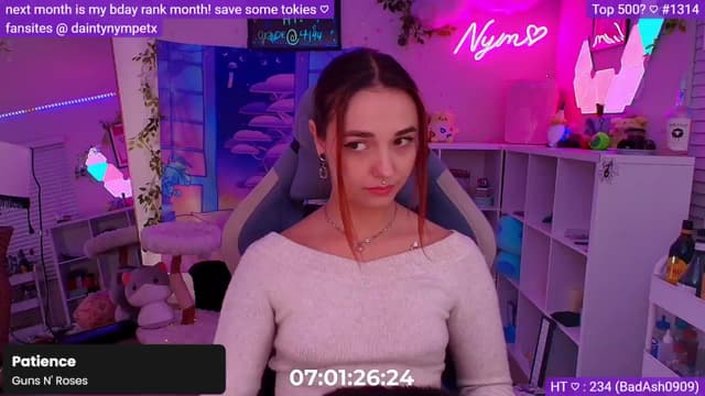 Gallery image thumbnail from Nym_x's myfreecams stream on, 11/24/2024, 04:51 image 18 of 20