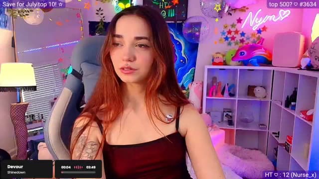 Gallery image thumbnail from Nym_x's myfreecams stream on, 06/05/2025, 01:39 image 2 of 20